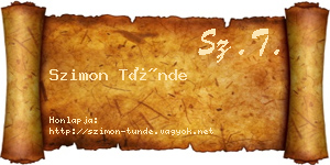 Szimon Tünde névjegykártya